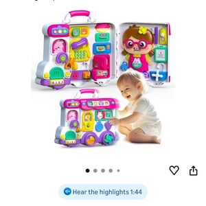 Montessori busy board for 1,2 and 3 year olds !  Interactive Playset !